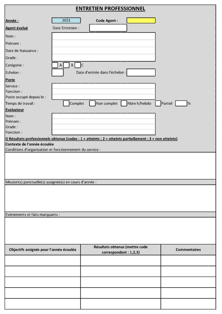 Formulaire d'entretien professionnel - Solyt'Gestion