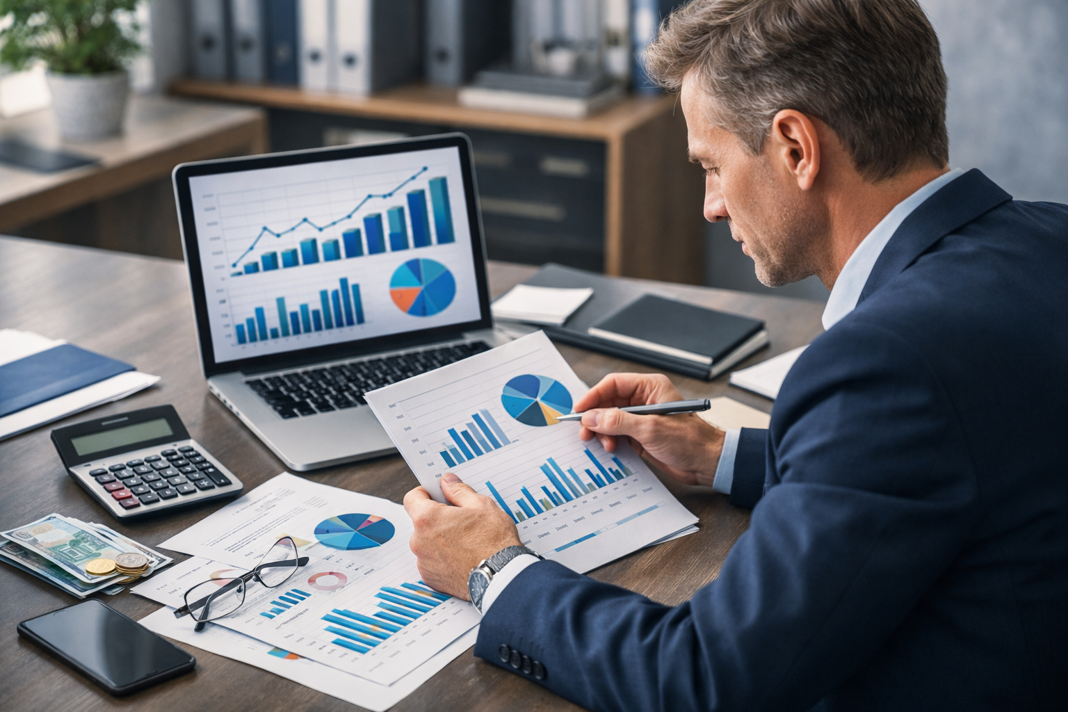 Gestion financière d’entreprise avec analyse de tableaux de bord, suivi de trésorerie et indicateurs de performance