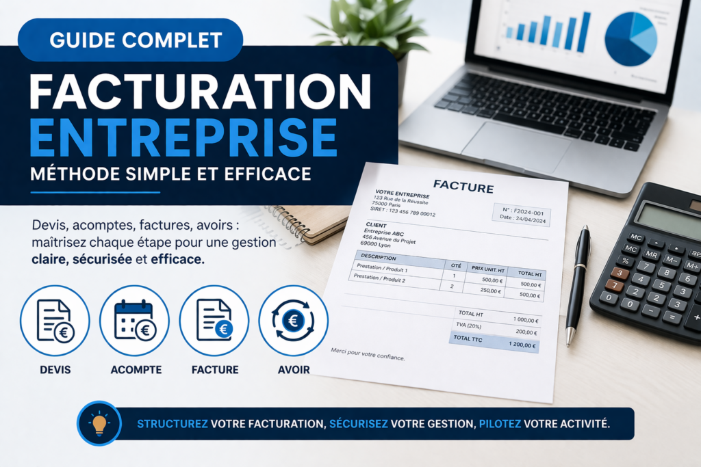 facturation entreprise avec devis acomptes factures et gestion administrative pour dirigeants